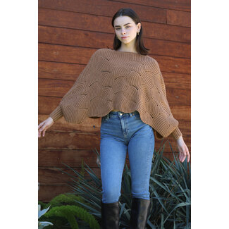 Angie Angie Cable Knit Poncho (XHR67)