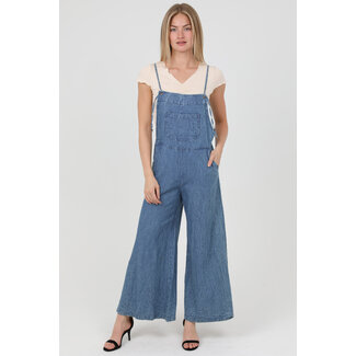 Angie Angie Denim Flare Leg Jumpsuit (B5A51)