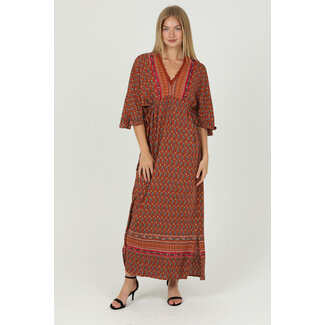 Angie Angie Flutter Sleeve Maxi Dress (F4J22)