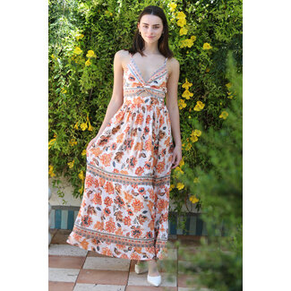 Angie Angie Keyhole Printed Maxi Dress (F4F50)