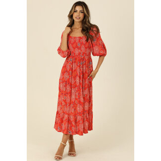 Angie Angie Maxi Dress w/Peasant Slv(C4925)