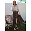 Angie Angie Maxi Length Skirt w/ Small Slit On The Side (26L76)