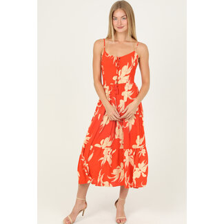 Angie Angie Overdye Tie Neck Strappy Back Dress (F4E88)