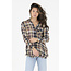 Angie Angie Plaid Flannel Fringe Hem (B2U78)