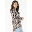 Angie Angie Plaid Flannel Fringe Hem (B2U78)