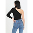 Angie Angie Rib Knit One Shoulder Top (X2DV8)