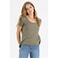Angie Angie Scoop Neck Shirt  Raw Hem (X2AG4)