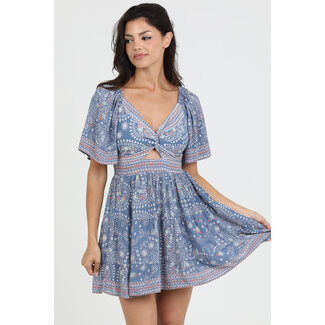 Angie Angie Short Sleeve KeyHole Dress (C4B45)