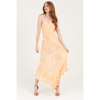 Angie Angie Smocked Tank Rounded Hem Maxi(C4946)