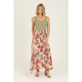 Angie Angie Smocked Waist Maxi Skirt (X6363)