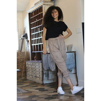 Angie Angie Twill Washed Cargo Joggers (25S38)