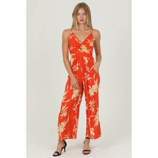 Angie Angie Twist Front Jumpsuit W/ Keyhole (B5A42)