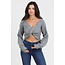 Angie Angie Twist Front Pullover Sweater (XHR32)