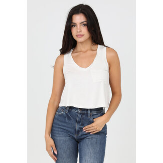 Angie Angie V Neck 1 Pckt Swingy Tank (X2DU7)