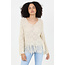 Angie Angie V Neck Light Weight Fringe Pullover Sweater (XHN03)