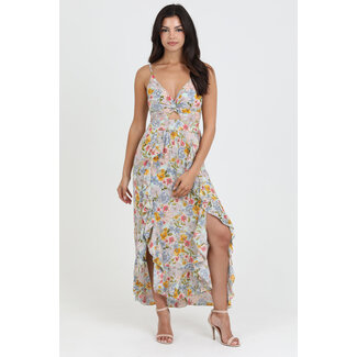 Angie Angie V-Neck Maxi Dress (C4566)