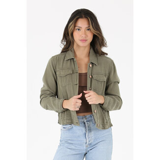 Angie Angie Washed Light Button Up Jacket (SJ919)