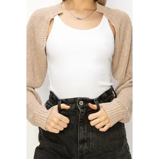 Double Zero Double Zero Essential Long Sleeve Knit Bolero (DZ24C131)