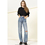 Double Zero Double Zero Long Sleeve Cropped Knit Tee (DZ21F917)