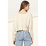 Double Zero Double Zero Long Sleeve Cropped Knit Tee (DZ21F917)