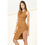 Double Zero Double Zero Ribbed Dress With Slit (DZ22E373)