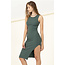 Double Zero Double Zero Ribbed Dress With Slit (DZ22E373)