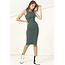Double Zero Double Zero Ribbed Dress With Slit (DZ22E373)