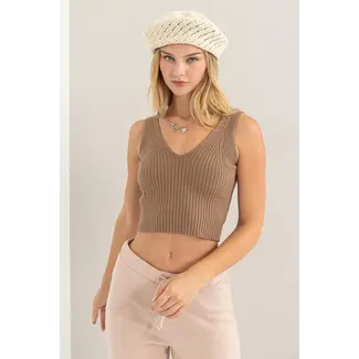 Double Zero Double Zero Ribbed KnitTankTop (DZ24A288)