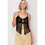 HYFVE HYFVE CROCHET OPEN FRONT CAMI TOP (HF24E383)