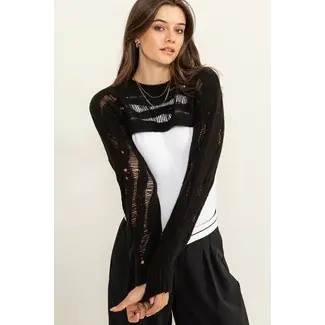 HYFVE Hyfve Open Knit Shrug Sweater (HF24F291)