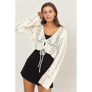 HYFVE Hyfve Pointelle Crochet Crop Top (HF24F067)