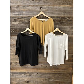 In Three’s Lot of Basics Tops
