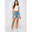 Signature 8 Signature 8 High Rise Destroyed Mid Length Denim Shorts  (S8902)