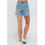Signature 8 Signature 8 High Rise Destroyed Mid Length Denim Shorts  (S8902)